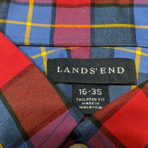 Lands End 16-35 Tailored Fit Oxford - Picture 2 of 4